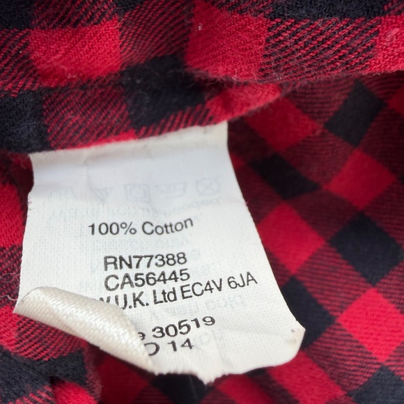 J Crew Factory Red Black Plaid Button Down - Picture 9 of 10